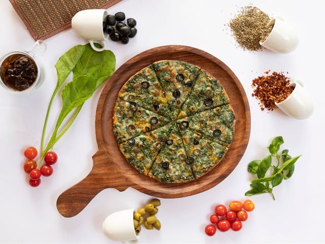 Saag Paneer Pizza.