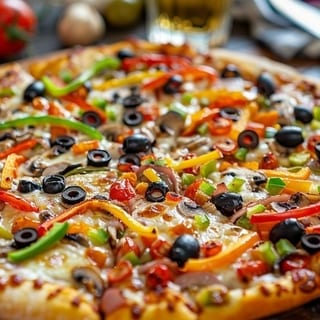 Veggie Overloaded Shakahari Pizza