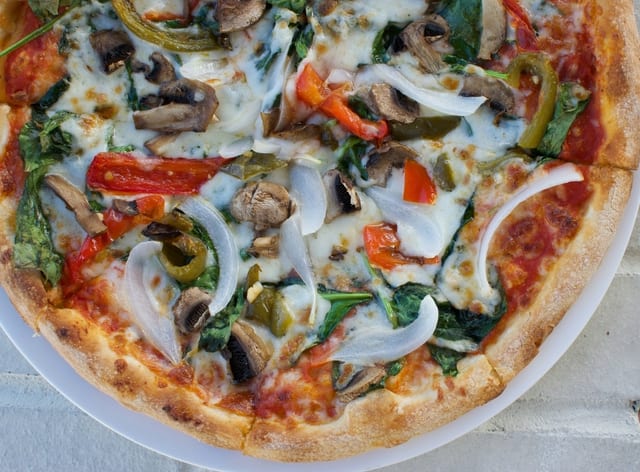 Four Seasons Veggie Pizza.